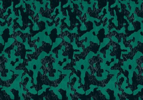 Seamless colored camouflage pattern army abstract modern military background for Stock Illustration