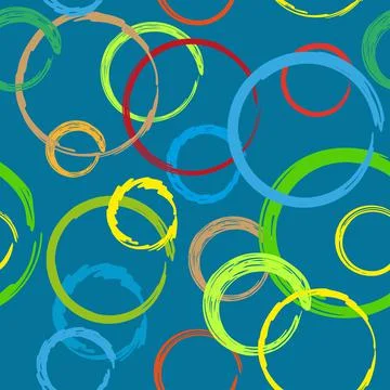 Seamless colored circles Stock Illustration