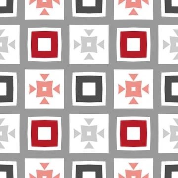 Seamless colored geometric pattern for design, wrapping papers, Vibrant color Stock Illustration