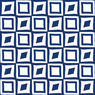 Seamless colored geometric pattern with optical illusion effect. Tileable sea Illustrazione stock