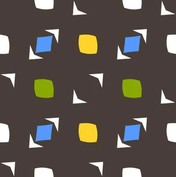 Seamless colored geometric pattern or background Stock Illustration