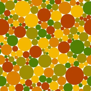 Seamless colored pattern. Autumn colors: green, yellow, orange, brown, red ci Stock Illustration