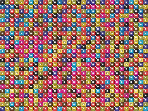 Seamless colored pattern Seamless pattern in colors with rounded rectangle... Stock Photos