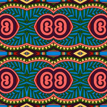 Seamless colored vintage geometric pattern, texture for wallpaper Illustrazione stock