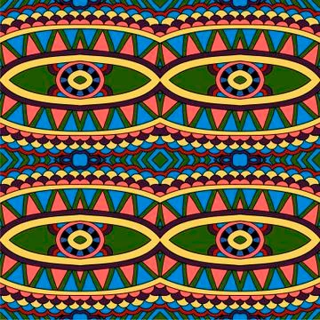 Seamless colored vintage geometric pattern, texture for wallpaper Illustration