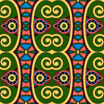 Seamless colored vintage geometric pattern, texture for wallpaper Illustration