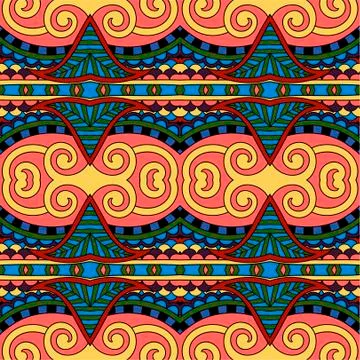 Seamless colored vintage geometric pattern, texture for wallpaper Stock Illustration