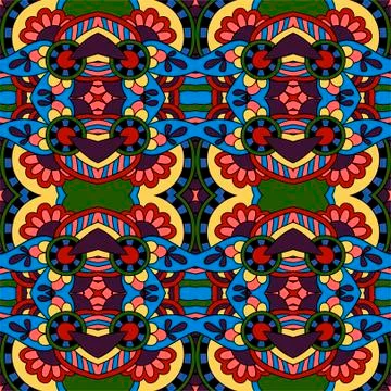 Seamless colored vintage geometric pattern, texture for wallpaper Stock Illustration