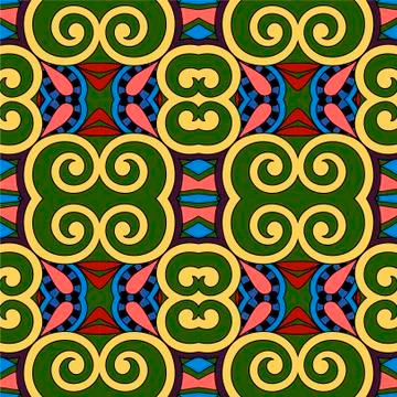 Seamless colored vintage geometric pattern, texture for wallpaper Illustrazione stock