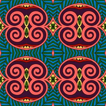 Seamless colored vintage geometric pattern, texture for wallpaper 스톡 일러스트