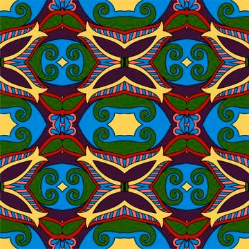 Seamless colored vintage geometric pattern, texture for wallpaper イラスト素材