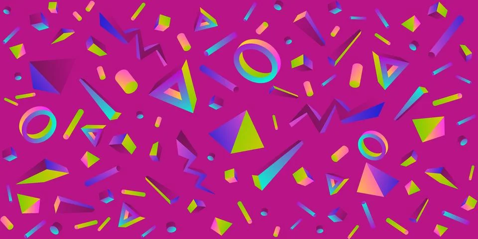 Seamless Colorful Abstract Geometric Pattern Vector Illustration Background Stock Illustration