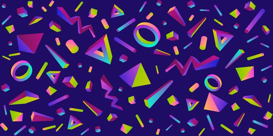 Seamless Colorful Abstract Geometric Pattern Vector Illustration Background Stock Illustration