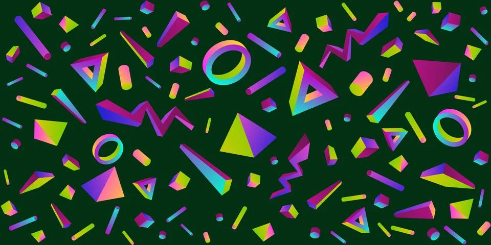 Seamless Colorful Abstract Geometric Pattern Vector Illustration Background Stock Illustration