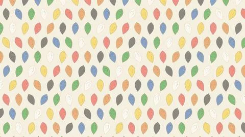 Seamless colorful abstract leaf pattern background Illustrazione stock