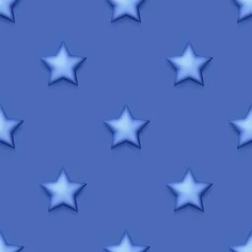 Seamless Colorful Aesthetic Pattern with Cute Stars Stock Illustration
