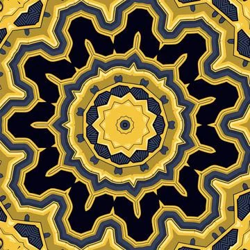 Seamless colorful aztec pattern, bright colors Stock Illustration