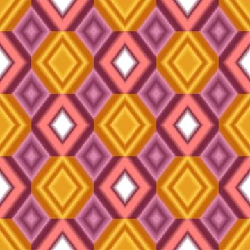 Seamless colorful backdrop. Colorful gradient rhombs texture. Pink and yellow Illustrazione stock
