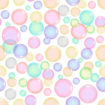 Seamless Colorful Bubbles Pattern Illustrazione stock