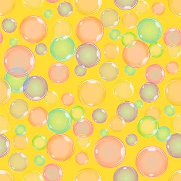 Seamless Colorful Bubbles Pattern Stock Illustration