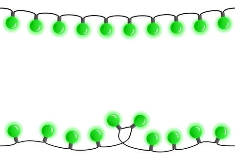 Seamless colorful chains of lights Stock Illustration