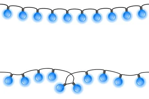 Seamless colorful chains of lights Stock Illustration
