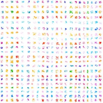 Seamless colorful checkered pattern on white. Grunge plaid background Stock Illustration