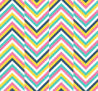 Seamless colorful chevron vector pattern Stock Illustration