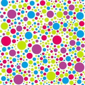 Seamless colorful circle vector pattern background Ilustração Stock
