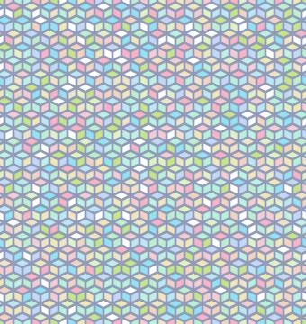 Seamless Colorful Cube Pattern 스톡 일러스트