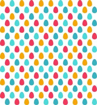 Seamless colorful Easter pattern with Easter egg ornamets Stock Illustration