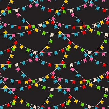 Seamless colorful flags Stock Illustration
