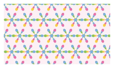 Seamless colorful floral pattern with a simple and vibrant design ideal for.. 库存插图