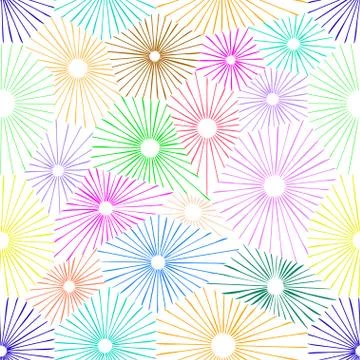 Seamless colorful flower pattern Stock Illustration