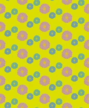 Seamless colorful flower pattern set Stock Illustration