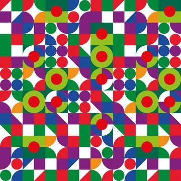 Seamless colorful geometric pattern background Stock Illustration