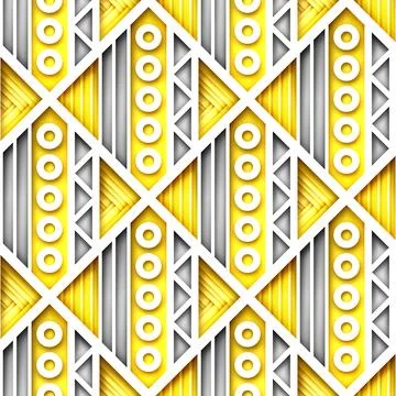 Seamless Colorful Geometric Pattern, Crazy Patchwork Quilt Ornament Stock Illustration