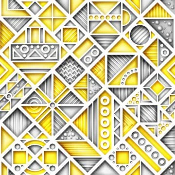 Seamless Colorful Geometric Pattern, Crazy Patchwork Quilt Ornament Stock Illustration