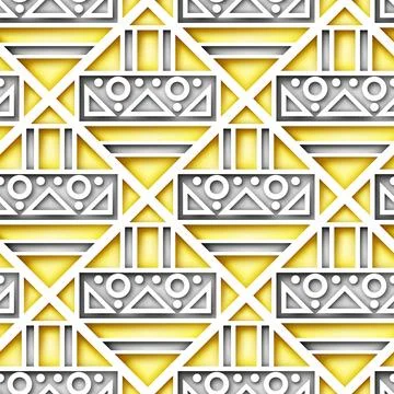 Seamless Colorful Geometric Pattern, Crazy Patchwork Quilt Ornament Illustrazione stock