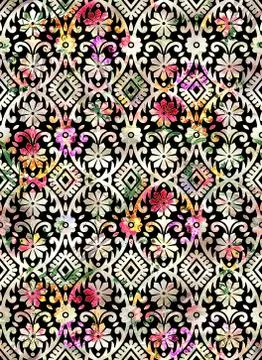 Seamless colorful geometric pattern Stock Illustration