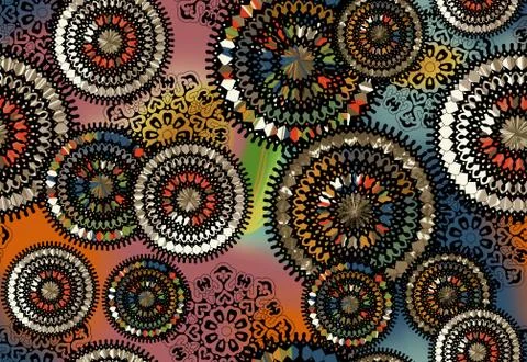 Seamless colorful geometric pattern Stock Illustration