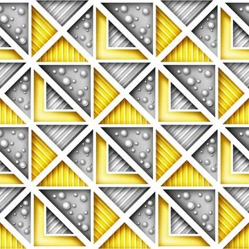 Seamless Colorful Geometric Pattern with Triangles Stock Illustration