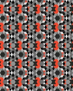 Seamless colorful geometric polygons patterns Stock Illustration