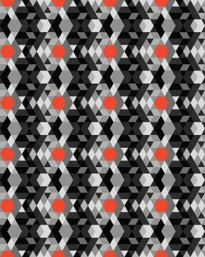 Seamless colorful geometric polygons patterns Stock Illustration