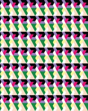 Seamless colorful geometric polygons patterns Stock Illustration