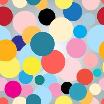 Seamless colorful graphic pattern with circles Stock Illustration