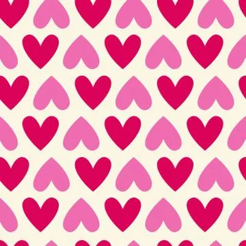 Seamless Colorful Hearts Pattern Bright Valentines Day Structure Background Stock Illustration