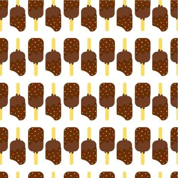 Seamless Colorful Ice Cream Pattern Stock Illustration