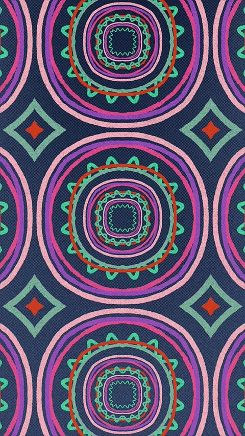 Seamless Colorful Mandala Pattern Vibrant Pink, Purple, and Teal Circles on.. Video stock 302240833