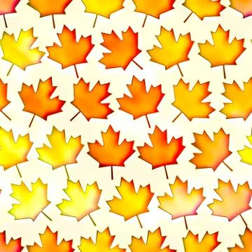 Seamless colorful maple leaf texture illustration illuminated Stockillustratie